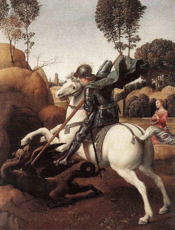 RAFFAELLO Sanzio St George and the Dragon st Sweden oil painting art